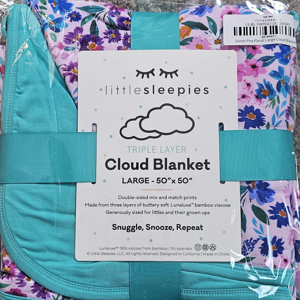 Little Sleepies Sweet Pea Cloud Blanket